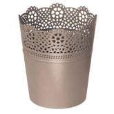 Prosperplast Lace Planter 16x16x18.5cm - Mocca